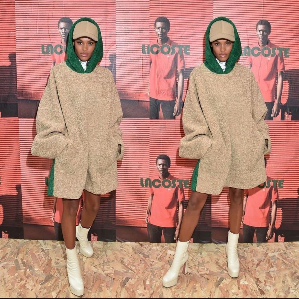ISO Lacoste aw20 Collection Sporty Dress with Hood